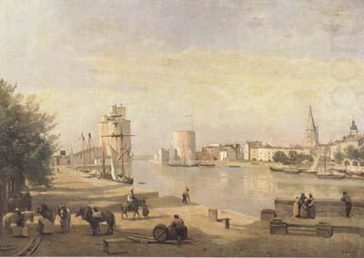 Le port de La Rochelle (mk11), Jean Baptiste Camille  Corot